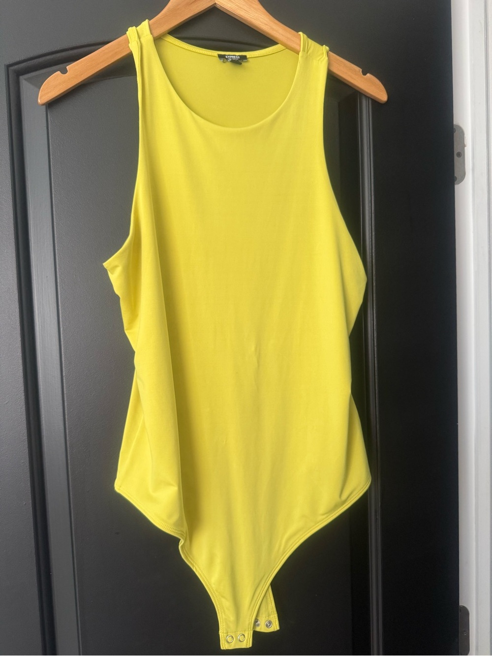 Express Neon Yellow Sleeveless Bodysuit
